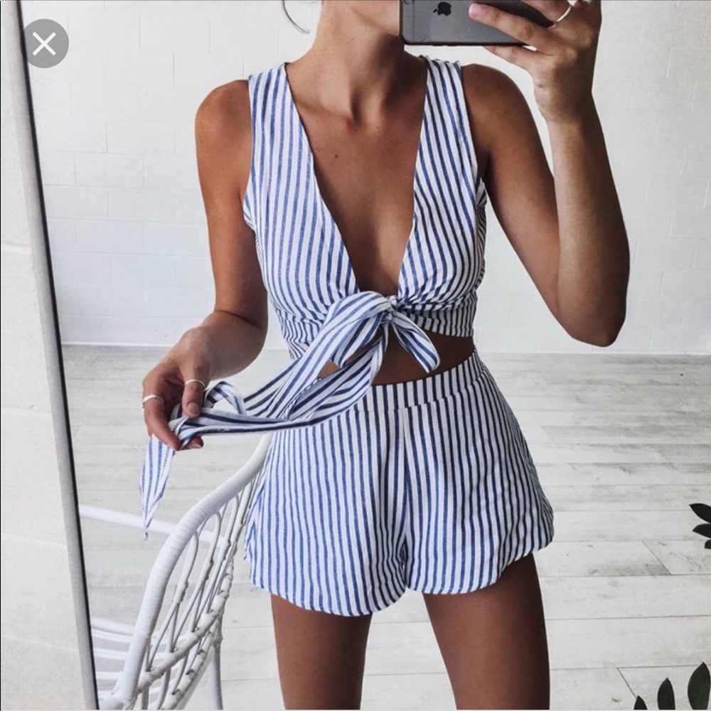 Croptop with matching shorts